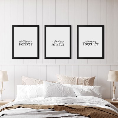 Houseart Για πάντα συνέχεια μαζί!, σε Καμβά, Gallery Wall, 3 Τεμάχια