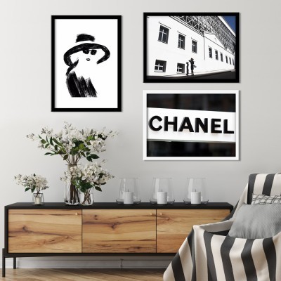 Houseart Chanel composition, σε Καμβά, Gallery Wall, 3 Τεμάχια