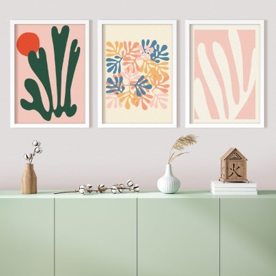 Χρωματιστά φύλλα, σε Καμβά, Gallery Wall, 3 Τεμάχια