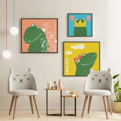 Βάτραχοι Πρίγκιπες, σε Καμβά, Gallery Wall, 3 Τεμάχια