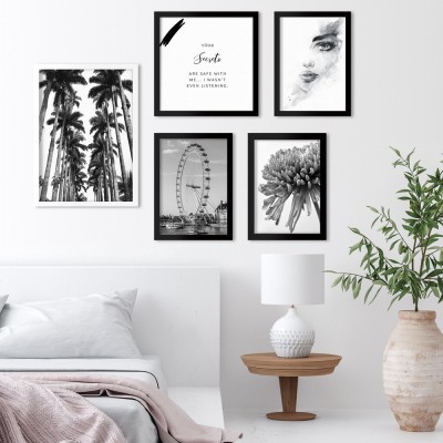 Houseart Your secrets are safe, σε Καμβά, Gallery Wall, 5 Τεμάχια