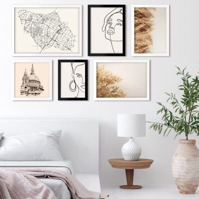Places & Art, σε Καμβά, Gallery Wall, 6 Τεμάχια