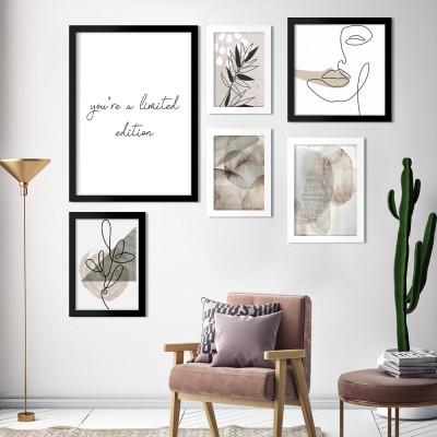 Lines and watercolors, σε Καμβά, Gallery Wall, 6 Τεμάχια