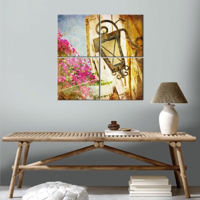 Houseart Παλιό ελληνικό δρομάκι, Ελλάδα, Multipanel, 100 x 100 εκ.