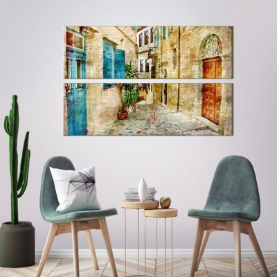 Παλιά σοκάκια, Ελλάδα, Multipanel, 120 x 74 εκ.