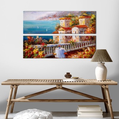 Houseart Ελαιογραφία, Θέα στη Θάλασσα, Ελλάδα, Multipanel, 120 x 74 εκ.