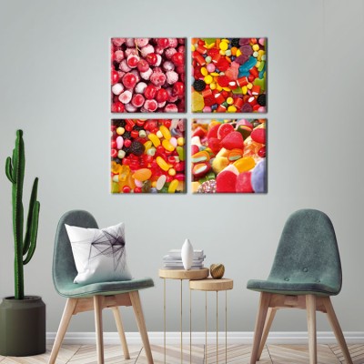 Houseart Kαραμέλες, Φαγητό, Multipanel, 100 x 100 εκ.