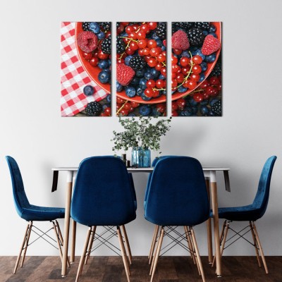 Houseart Φρέσκα μούρα, Φαγητό, Multipanel, 120 x 75 εκ.