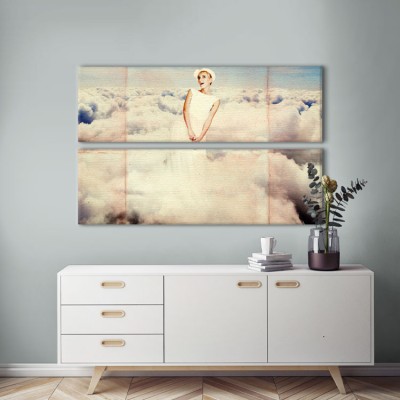 Houseart Κορίτσι vintage, Vintage, Multipanel, 120 x 74 εκ.