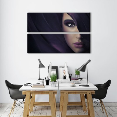 Houseart Μωβ Πορτρέτο κοπέλας, Άνθρωποι, Multipanel, 120 x 74 εκ.