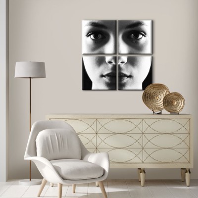 Houseart Πρόσωπο κοπέλας, Άνθρωποι, Multipanel, 100 x 100 εκ.