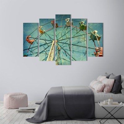 Houseart Λούνα-Παρκ, Vintage, Multipanel, 180 x 120 εκ.