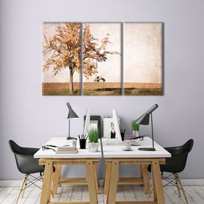 Houseart Δέντρο μόνο του, Vintage, Multipanel, 120 x 75 εκ.
