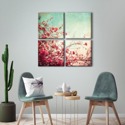 Houseart Άνοιξη, Vintage, Multipanel, 100 x 100 εκ.