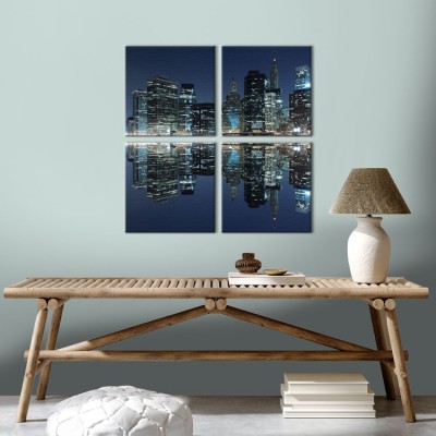Houseart Νέα Υόρκη καθρέφτης, Πόλεις - Ταξίδια, Multipanel, 100 x 100 εκ.