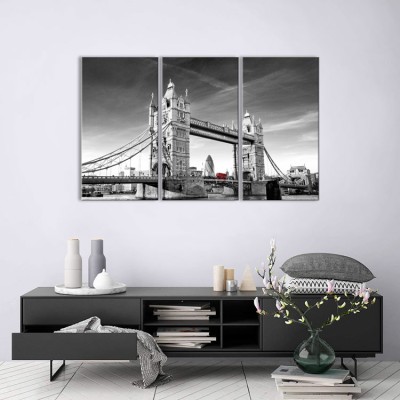 Houseart Ασπρόμαυρο Λονδίνο, Πόλεις - Ταξίδια, Multipanel, 120 x 75 εκ.
