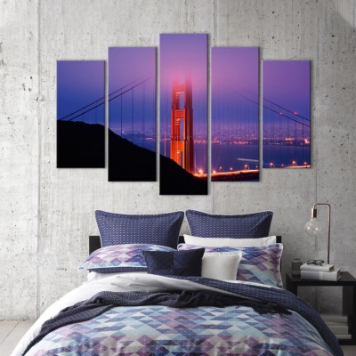 Houseart Γέφυρα Γκόλντεν Γκέιτ, Πόλεις - Ταξίδια, Multipanel, 180 x 120 εκ.