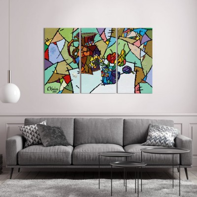 Houseart Αφηρημένη τέχνη, Ζωγραφική, Multipanel, 120 x 75 εκ.