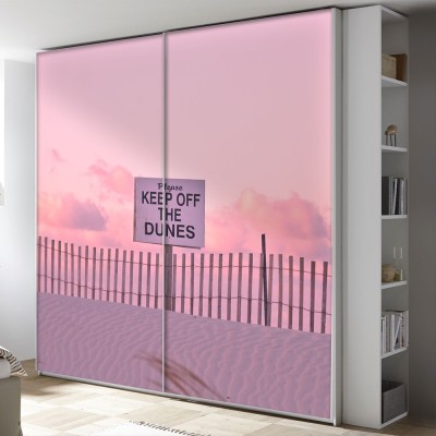Ροζ Αμμόλοφος, Φράσεις, Αυτοκόλλητα ντουλάπας, 100 x 67 εκ. (55730)