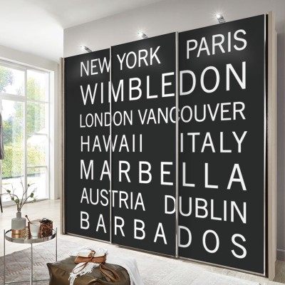 Houseart New York, Φράσεις, Αυτοκόλλητα ντουλάπας, 100 x 100 εκ.
