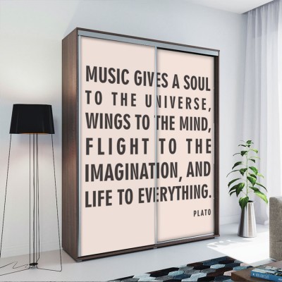 Houseart Music, Φράσεις, Αυτοκόλλητα ντουλάπας, 100 x 100 εκ.