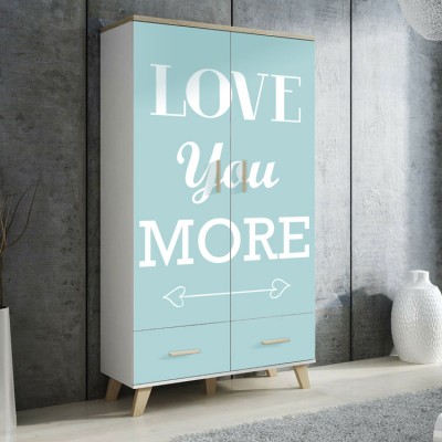 Love you Φράσεις Αυτοκόλλητα ντουλάπας 65 x 185 cm (14235)
