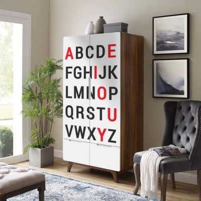 ABC.. Φράσεις Αυτοκόλλητα ντουλάπας 65 x 185 cm (14240)