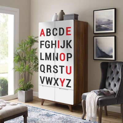 ABC.., Φράσεις, Αυτοκόλλητα ντουλάπας, 100 x 100 εκ.
