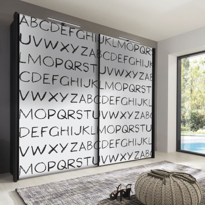 Alphabet Φράσεις Αυτοκόλλητα ντουλάπας 65 x 185 cm (14241)