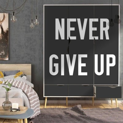 Never give up Φράσεις Αυτοκόλλητα ντουλάπας 65 x 185 cm (14244)