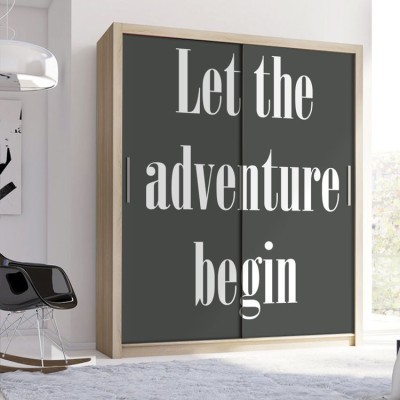 Let the adventure Φράσεις Αυτοκόλλητα ντουλάπας 65 x 185 cm (14246)