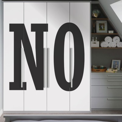 No, Φράσεις, Αυτοκόλλητα ντουλάπας, 100 x 100 εκ.