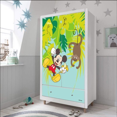 Houseart Monkey & Mickey, Παιδικά, Αυτοκόλλητα ντουλάπας, 100 x 100 εκ.