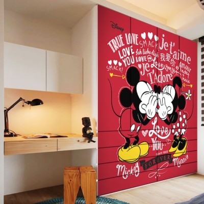 Mickey & Minnie forever in love, Παιδικά, Αυτοκόλλητα ντουλάπας, 100 x 100 εκ.