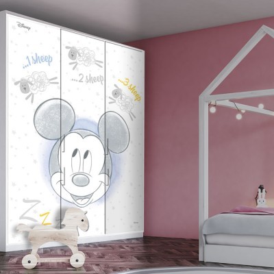 Mickey Mouse face Disney Αυτοκόλλητα ντουλάπας 65 x 185 cm (25843)