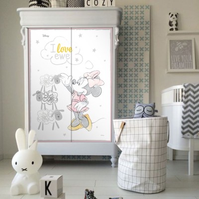 I love ewe, Minnie Mouse Disney Αυτοκόλλητα ντουλάπας 65 x 185 cm (25847)