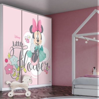 Little Flowers,Minnie Mouse, Παιδικά, Αυτοκόλλητα ντουλάπας, 100 x 100 εκ.