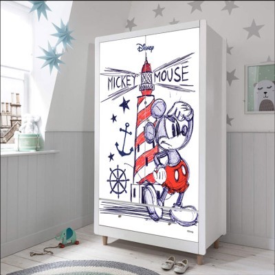 Lighthouse & Mickey, Παιδικά, Αυτοκόλλητα ντουλάπας, 100 x 100 εκ.