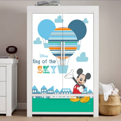 Ο βασιλιάς του ουρανού, Mickey Mouse, Παιδικά, Αυτοκόλλητα ντουλάπας, 100 x 100 εκ.