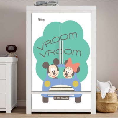 Vroom Vroom, Minnie & Mickey Mouse Disney Αυτοκόλλητα ντουλάπας 65 x 185 cm (26475)