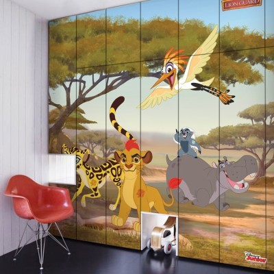 Ο Κίων και οι φίλοι του, Lion Guard!, Παιδικά, Αυτοκόλλητα ντουλάπας, 100 x 100 εκ.