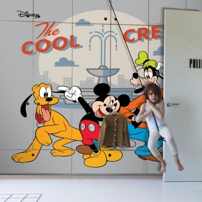 The cool crew, Mickey Mouse, Παιδικά, Αυτοκόλλητα ντουλάπας, 100 x 100 εκ.