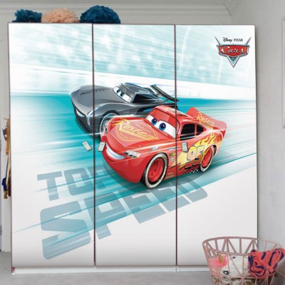 Top Speed, McQueen!, Παιδικά, Αυτοκόλλητα ντουλάπας, 100 x 100 εκ.