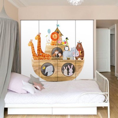 Η κιβωτός του Νώε, Παιδικά, Αυτοκόλλητα ντουλάπας, 100 x 100 εκ.