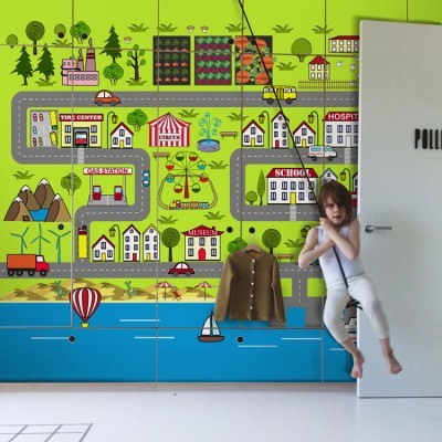 Όμορφη Πόλη Παιδικά Αυτοκόλλητα ντουλάπας 61 x 185 cm (36237)