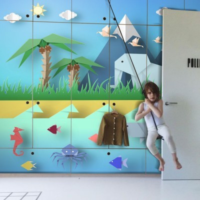 Ζώα Του Κόσμου Παιδικά Αυτοκόλλητα ντουλάπας 61 x 185 cm (36248)
