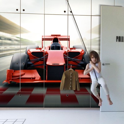 Formula1, Παιδικά, Αυτοκόλλητα ντουλάπας, 100 x 100 εκ.