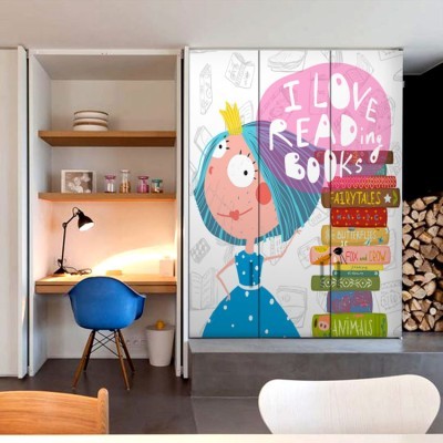 Αγαπώ Να Διαβάζω Βιβλία Παιδικά Αυτοκόλλητα ντουλάπας 61 x 185 cm (36278)