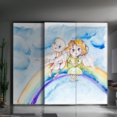 Μικροί άγγελοι, Παιδικά, Αυτοκόλλητα ντουλάπας, 120 x 85 εκ.