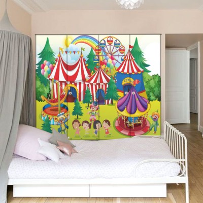 Υπαίθριο τσίρκο, Παιδικά, Αυτοκόλλητα ντουλάπας, 118 x 86 εκ.